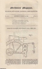 IMPROVED MACHINE FOR RAISING COAL, ORES, ETC; CULTURE OF THE SILK-WORM; BOOK-BIN