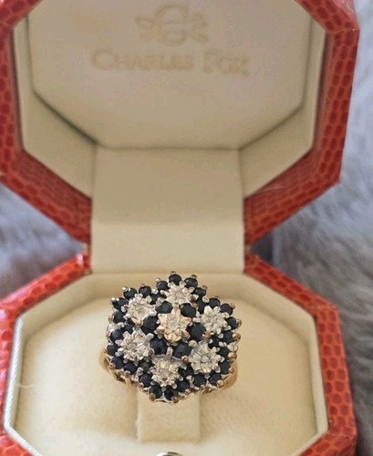 Sapphire and diamond ring - sapphire,