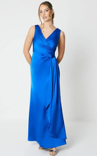 Coast Wrap Front Satin Maxi