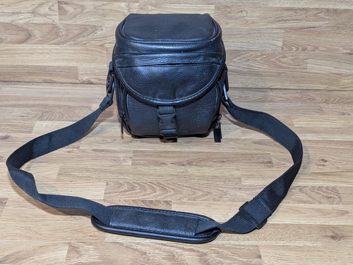 Vintage black faux leather - faux,