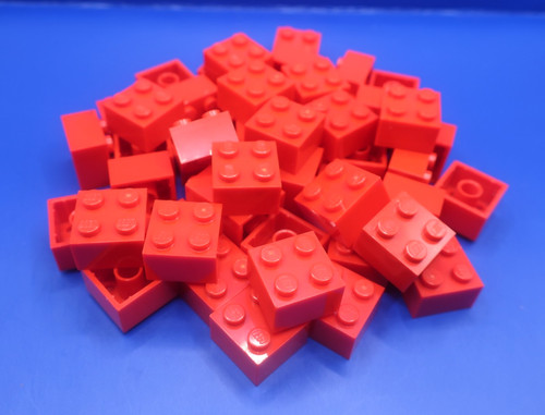 Lego 2x2 bricks x50 - 2x2, red