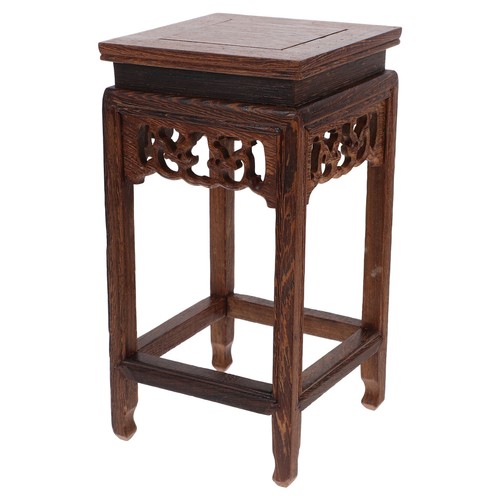 Wood step stool flower pot - wood,