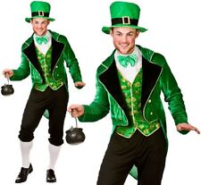 Mens Deluxe Leprechaun Fancy Dress Costume Men's St Patricks Day Outfit New w
