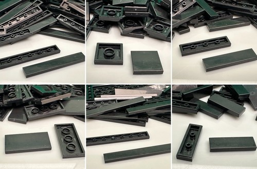Lego smooth tile black - black, 1x3