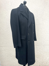 Vintage 1950's British Rail Double Breasted Lined Wool Overcoat Greatcoat-42"