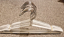 Metal Coat Hangers with plastic coating Packs of 10 White Clothes