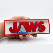Jaws Logo Sign, 3D Printed