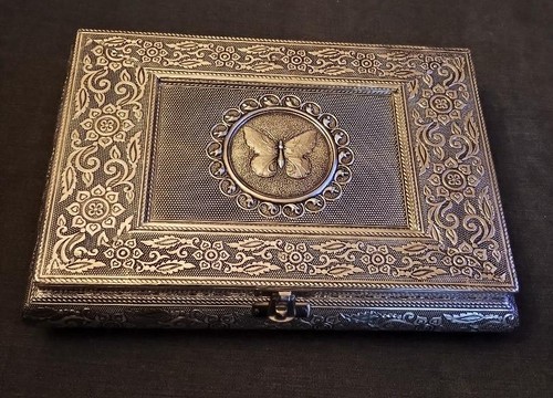 Metal embossed book - metal, shaped
