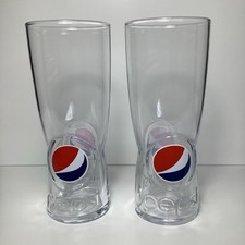 2x Pepsi 400ml Tall Glasses. Good Condition/Quality Branded Glassware. Gift Idea