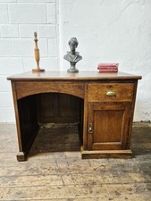 Vintage Oak Pedestal Desk