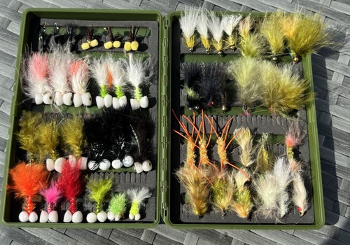Fishing flies box job lot - flies,