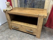 Solid Pine Rustic Farmhouse TV Cabinet Stand Unit FREE MANCHESTER DELIVERY