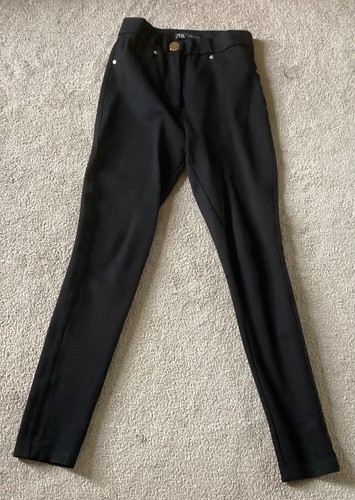Zara black skinny - black, stretch