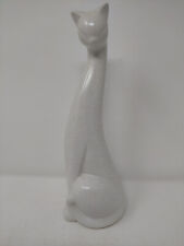 STYLISED STONE POTTERY CAT approx 10" in height