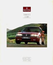 Rover Cars Oct 1992-Jan 1993
