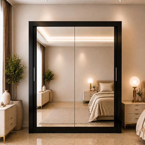 Full mirror sliding door - sliding,