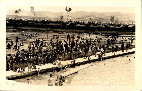 1940 rppc san solomon swimming - san,