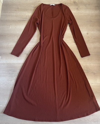 Brown midi drsss long - brown, sleeve