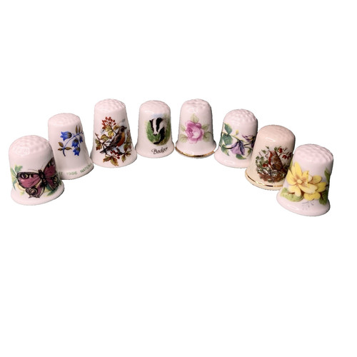 Ceramic spring floral thimbles - spring,