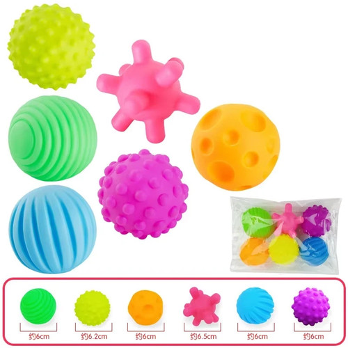 6pcs textured multi ball set - 6pcs,