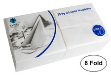 White Paper Napkins 200 x 3ply