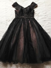 TED BAKER black pink fit&flare full skirt ballerina dress bridesmaid wedding 1 8