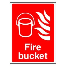 Fire Bucket Sign or Sticker |