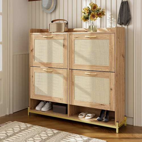 Shoe cabinet rattan - shoe,