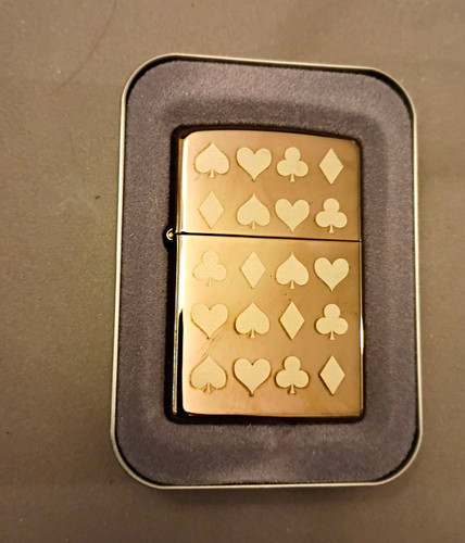Zippo card suits - card, laser
