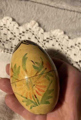 Vintage hand painted wooden - painted,
