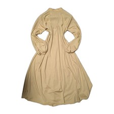 Vintage 70s Jean Varon Shirt Dress UK 14 Oversized Pale Gold