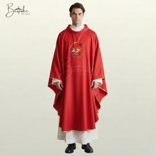 Red Catholic Priest Chasuble