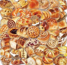 50x Food Stickers Bakery Bread Cake Pastry Waterproof Sticker For Water Bottles
