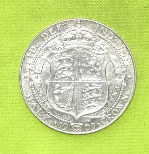 1909 gvf silver half - gvf, crown