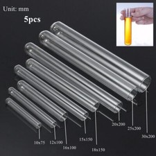 5 Pcs Glass Pyrex Test Tubes