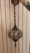 Turkish Moroccan Glass Mosaic Hanging Lamp Ceiling Light Chandeliers