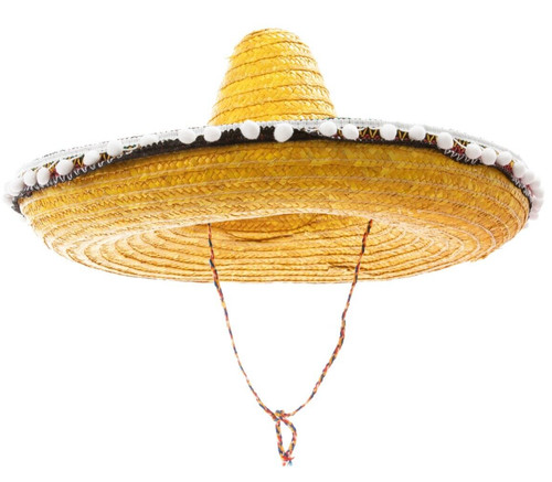 Yellow sombrero hat large - yellow,