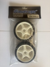 1/8 RC Buggy Wheels & Tyres On-Road V-Tread Tyres on 5 Spoke White Wheels