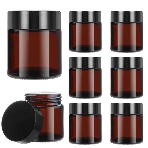 200ml amber glass jars pack - glass, 8