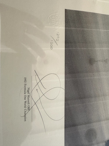 Nigel mansell signed artwork - nigel,
