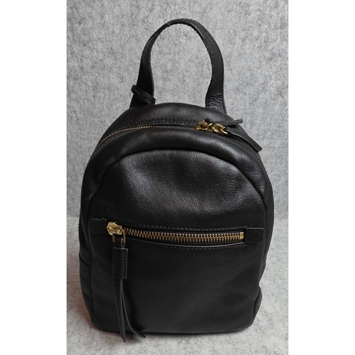 Fossil black pebbled leather - black,