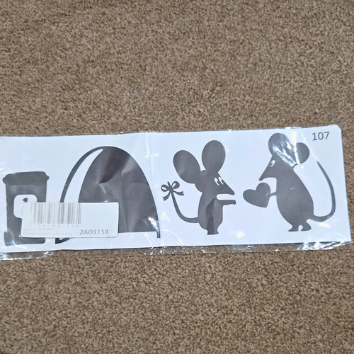 Mouse house love vinyl wall - house,