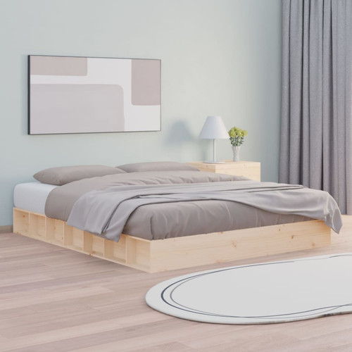 Bed frame solid pine wood - frame,