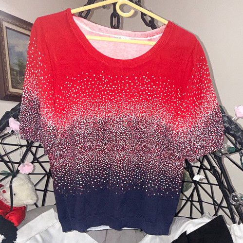 Talbots petites red navy - l, red/navy