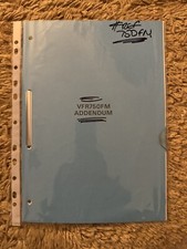 Honda VFR750FM Workshop Blue Manual Addendum/factory Supplement/update Info