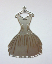 DRESS w HANGER Metal Die Cutter Ladies Evening Gown 1 Cutting Die 7.0cm x 5.0cm