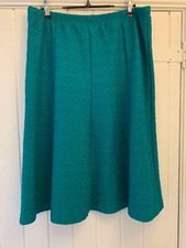 Women’s Damart turquoise patterned Midi skirt uk 16