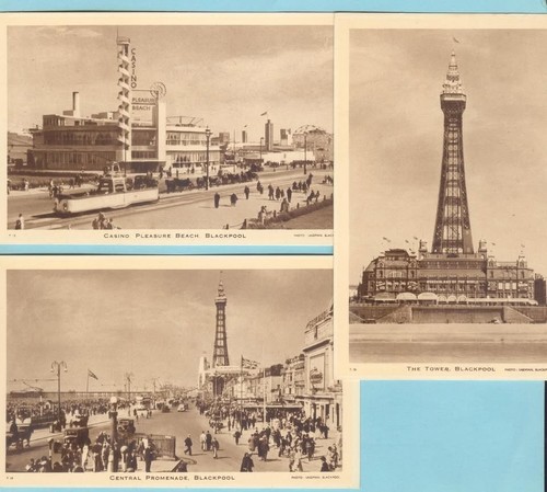 Old blackpool postcards - old, /