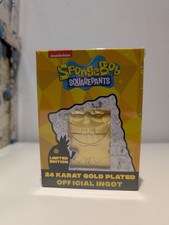 Fanattik SpongeBob Squarepants 24k Karat Gold Plated Official Ingot Nickelodeon