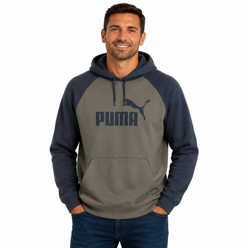 Puma mens hoodie - medium, khaki